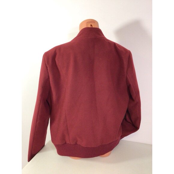 Deep Cherry Coat Oversized Bouclé Womens XL - Picture 5 of 14